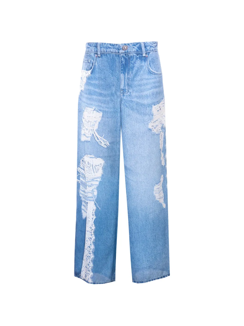 LIU JO denim-effect trousers - Blu