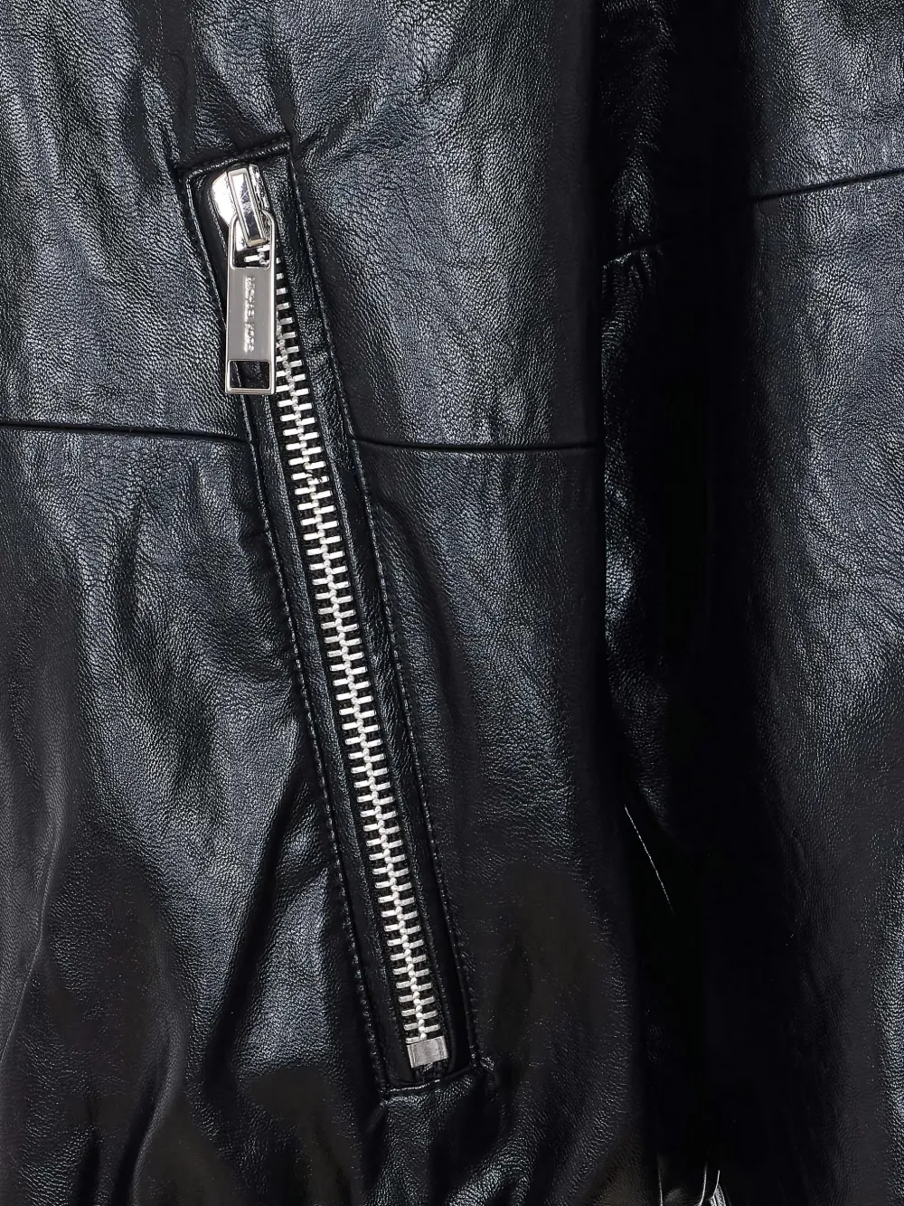 Michael Michael Kors Faux-leather Hooded Jacket - Black 
