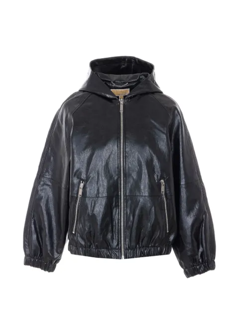Michael Michael Kors faux-leather hooded jacket