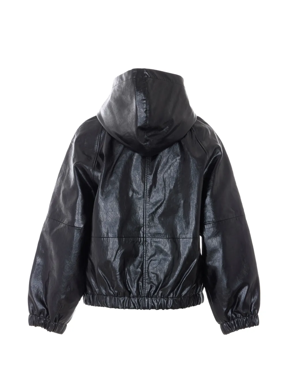  Michael Michael Kors Faux-leather Hooded Jacket - Black 