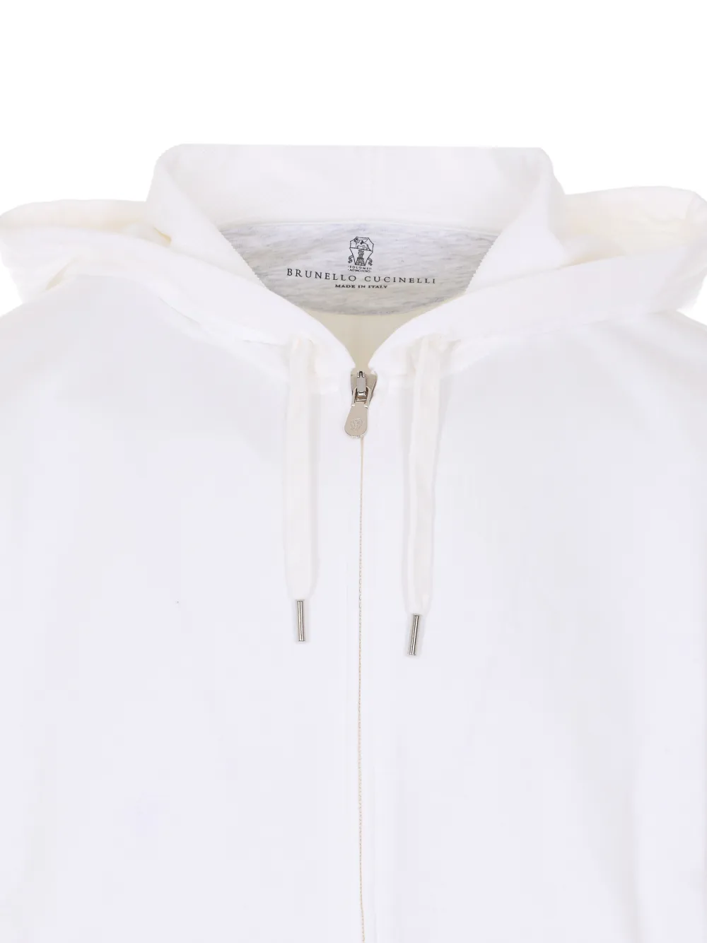 Brunello Cucinelli Hoodie met rits Wit
