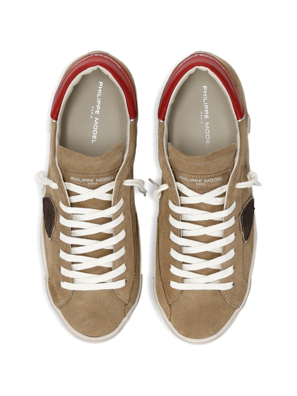 Philippe Model Paris Prsx suède sneakers met logo Beige