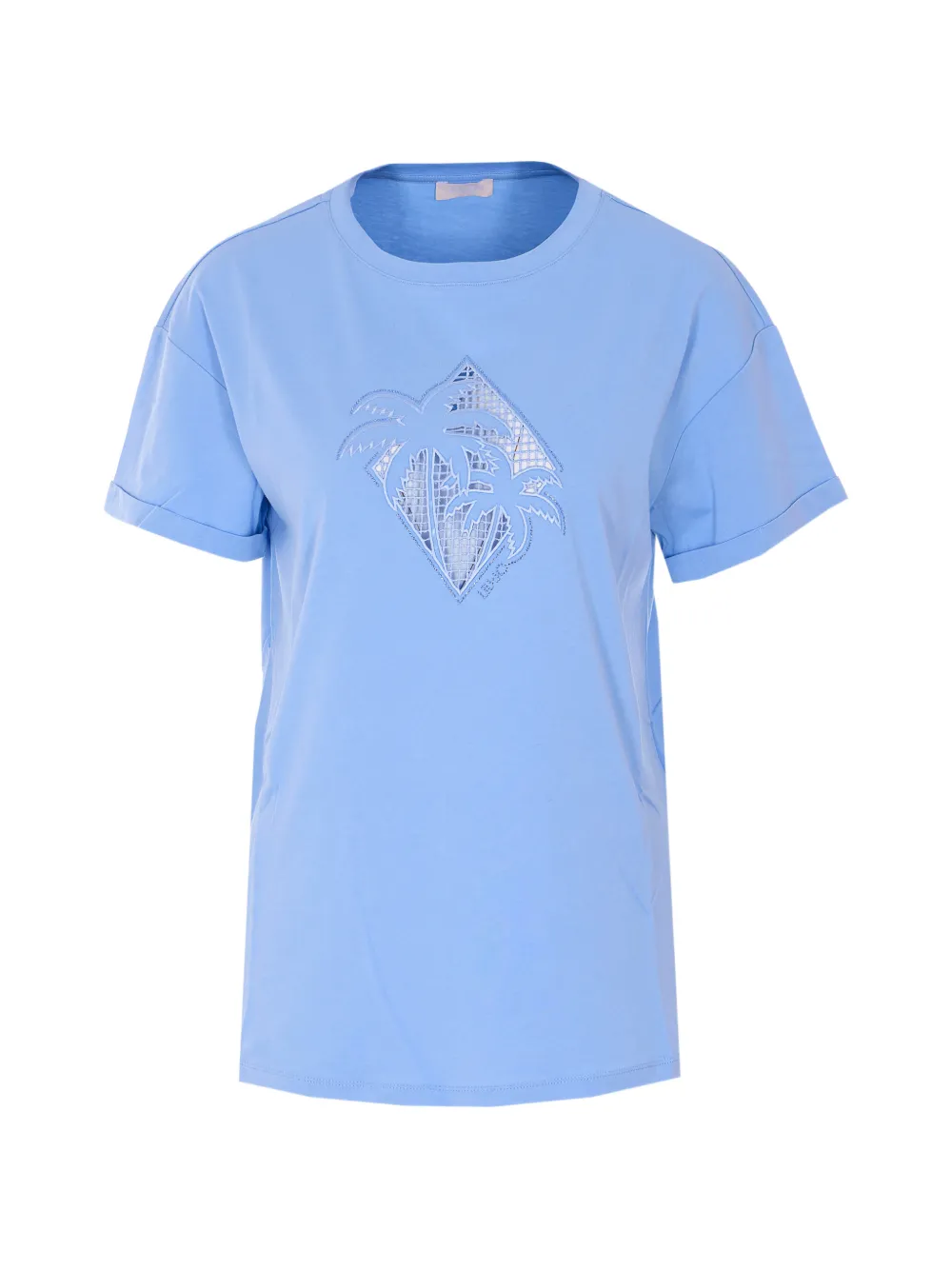 LIU JO crystals-embellished T-shirt - Blu