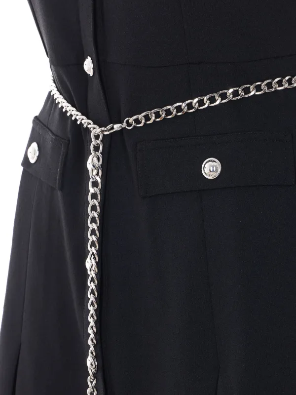 Michael Michael Kors ボタン チェーン ミニドレス | ブラック
