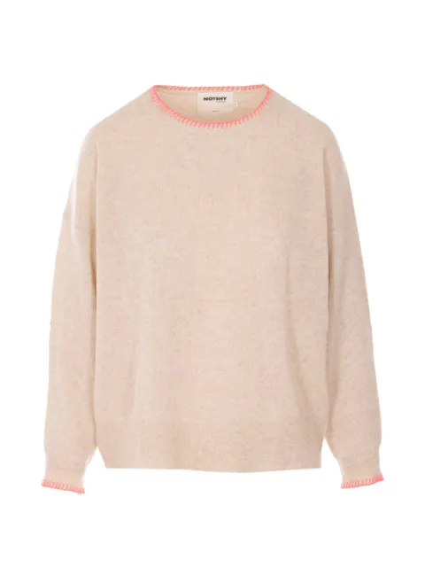 Not Shy embroidered long-sleeve sweater