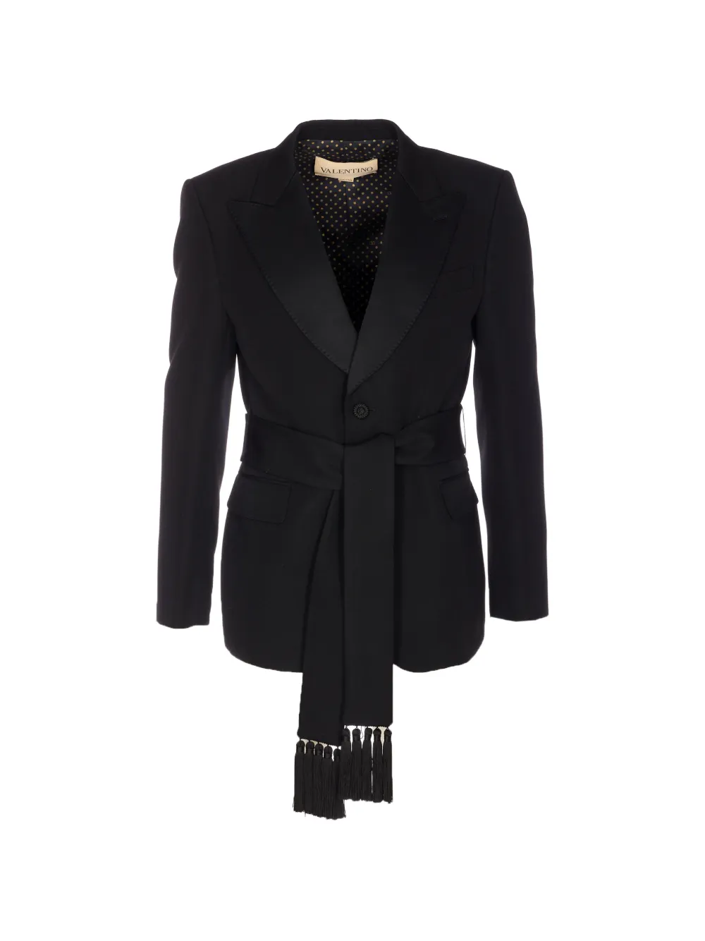 Valentino Garavani V-neck fringed jacket - Nero