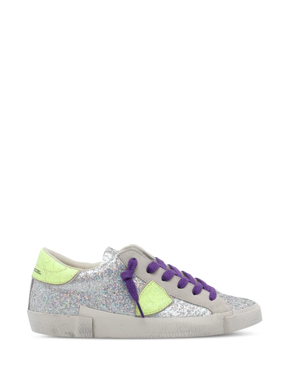 Philippe Model Paris Sneakers met glitter Zilver