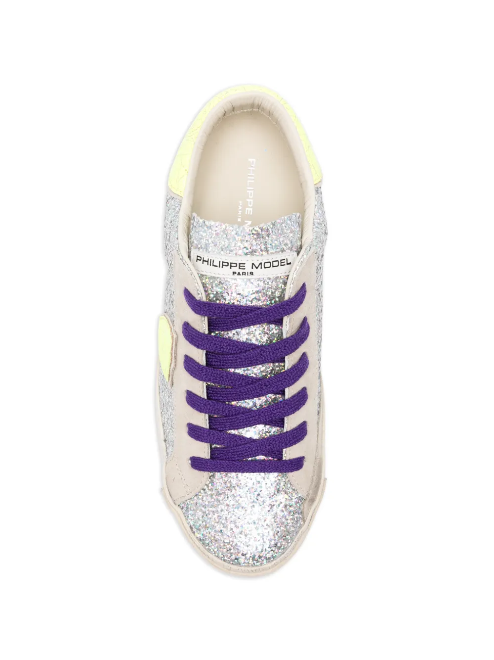 Philippe Model Paris Prsx Glitter Sneakers | Silver | FARFETCH CA