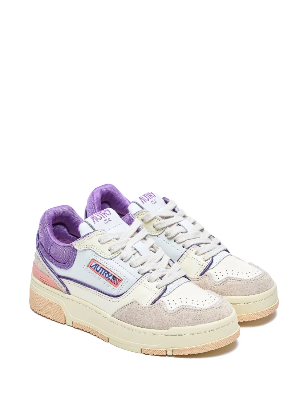 Autry round-toe suede sneakers - Beige