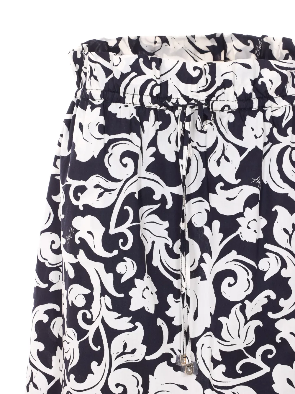 Elasticated Printed Midi Skirt