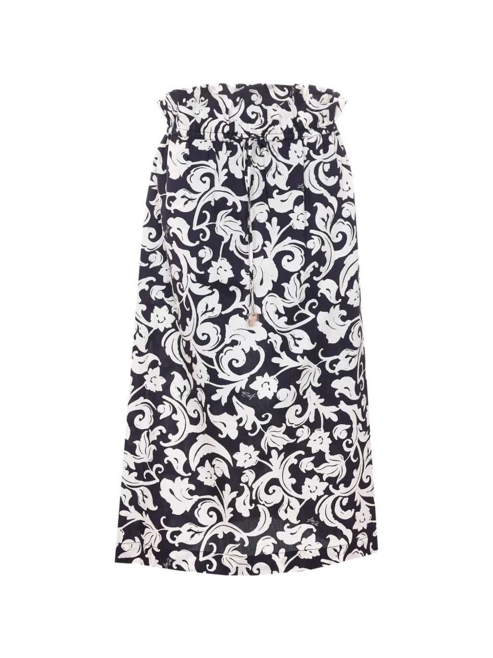 LIU JO elasticated printed midi skirt - Nero