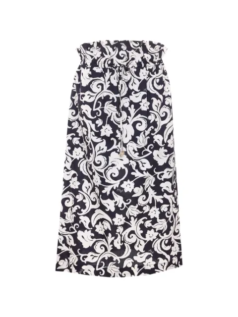 LIU JO — elasticated printed midi skirt