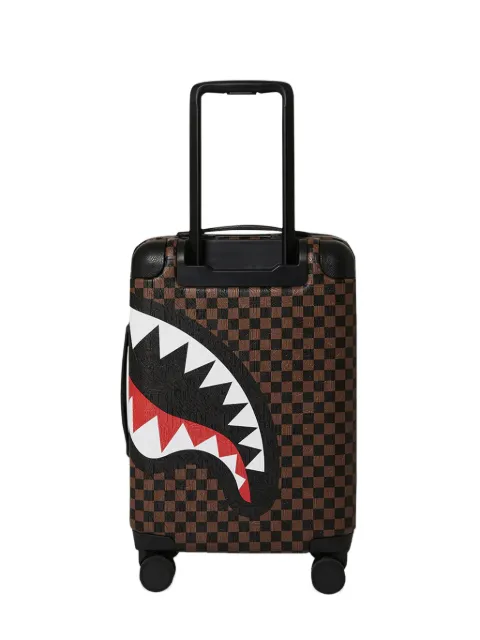 Sprayground sawtooth sharks checked suitcase
