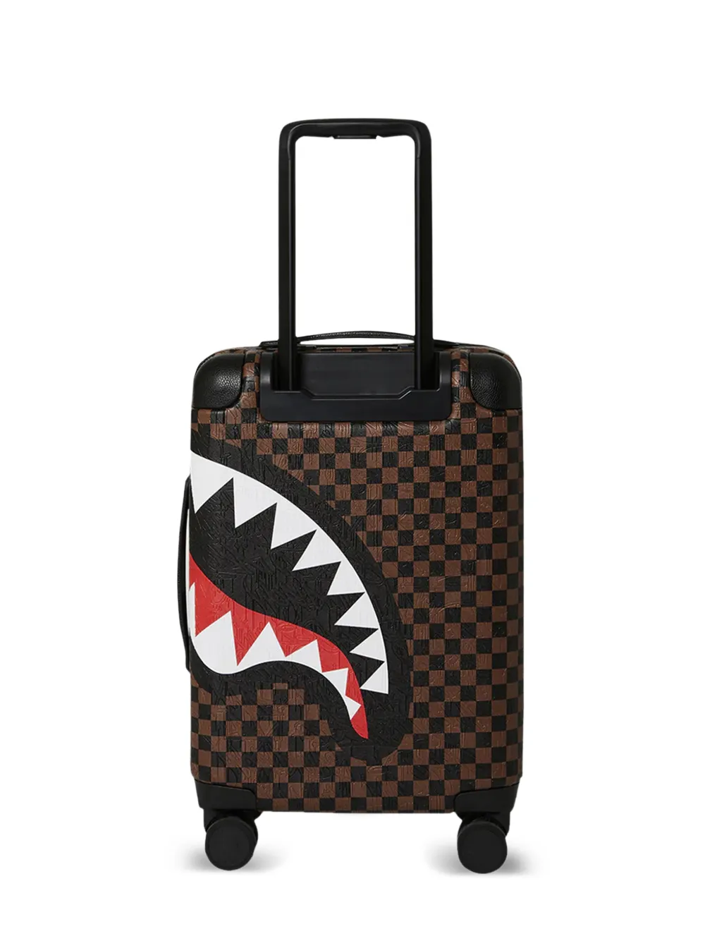 Sprayground sawtooth sharks checked suitcase - Marrone