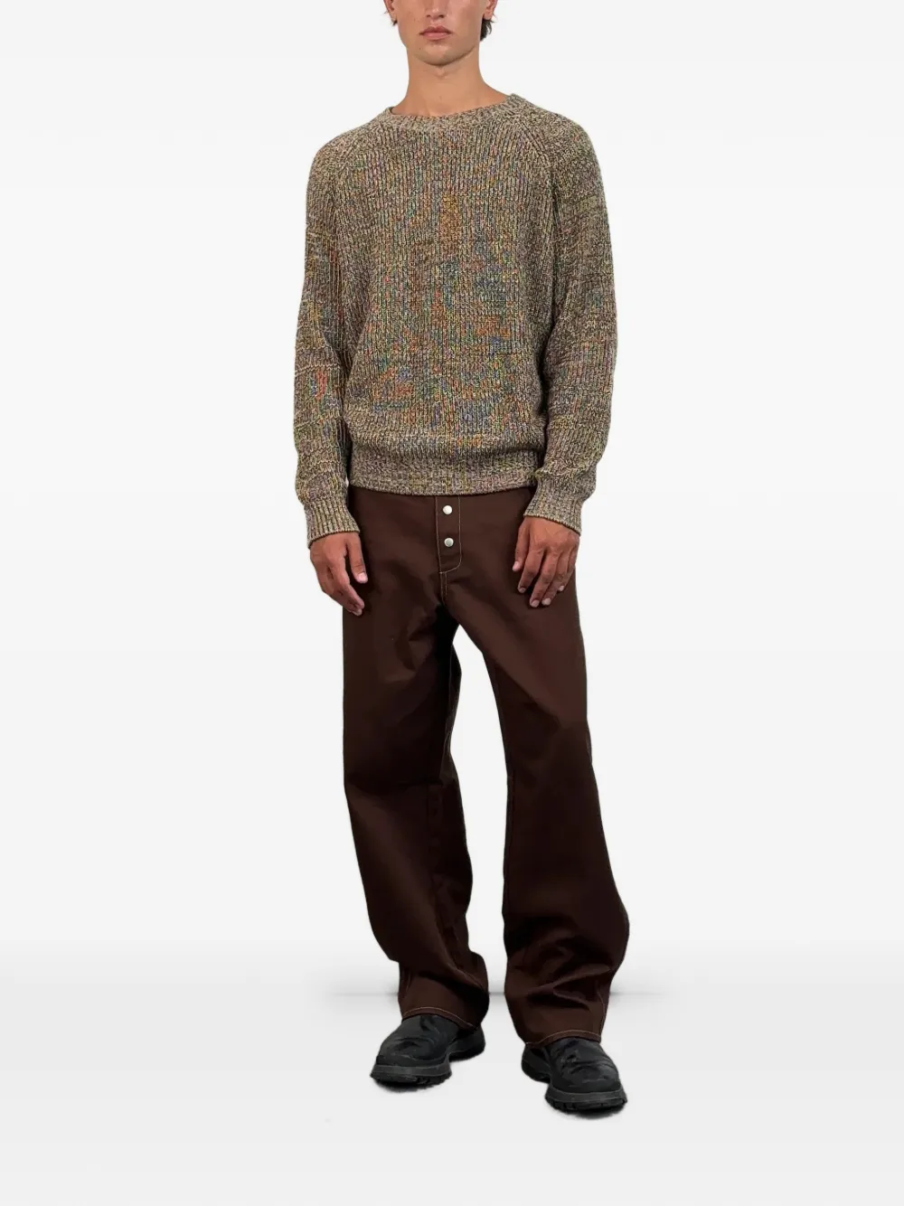 Carrer Boros crew-neck sweater - Bruin