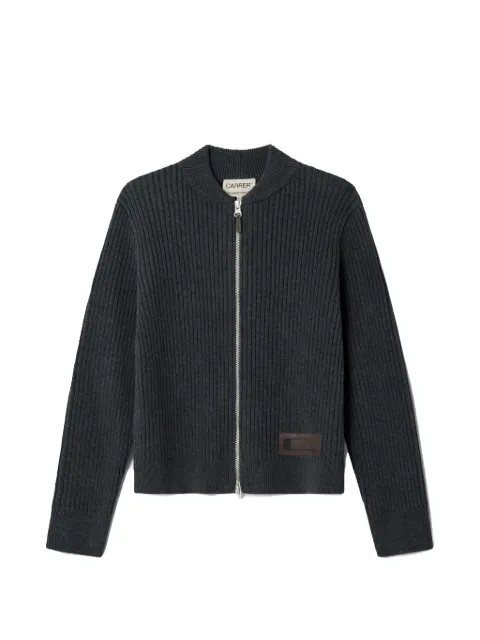 Carrer Ash ribbed patch cardigan