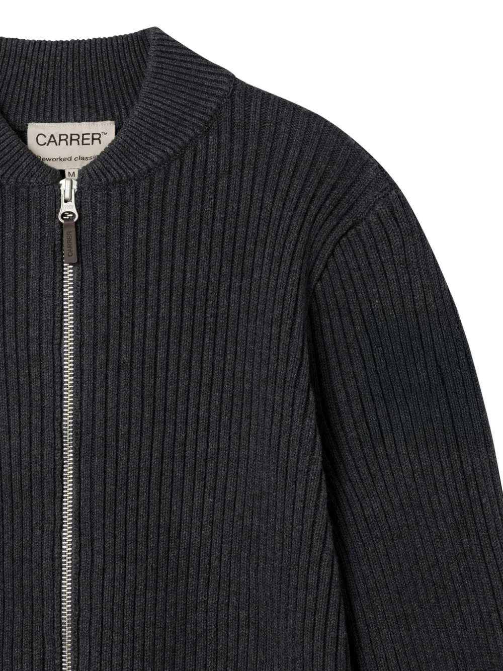 Carrer Ash geribbeld vest met patch Grijs