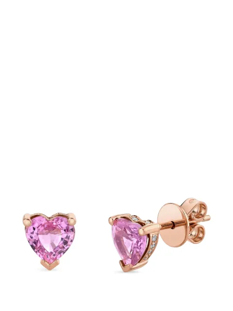 SHAY sapphire heart-shape studs earrings