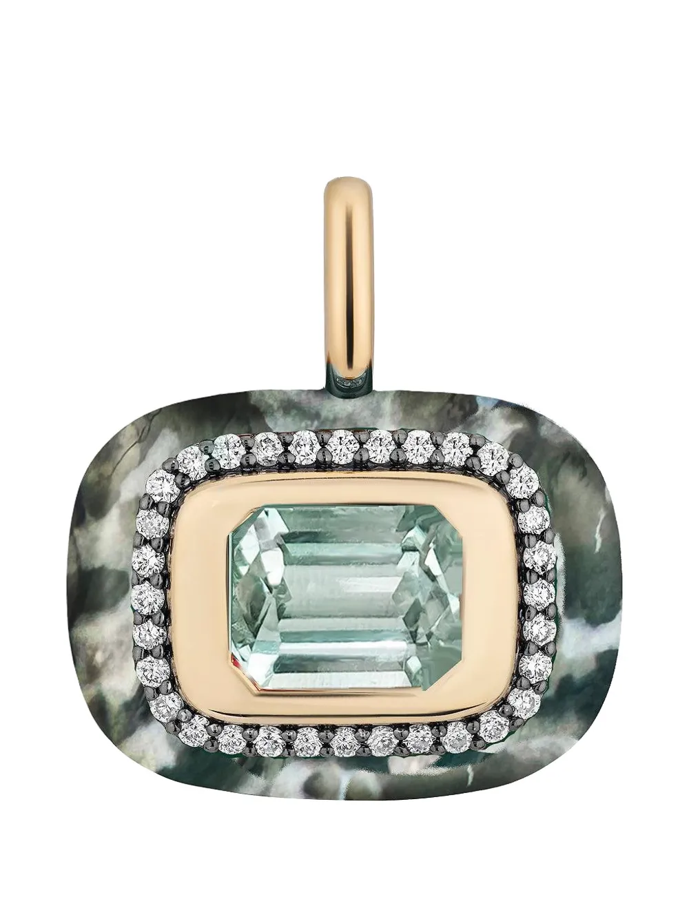 Mason and Books Small Floret tourmaline and diamonds pendant - Oro