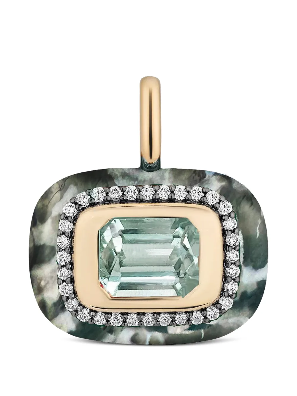 Mason and Books Small Floret tourmaline and diamonds pendant - Oro