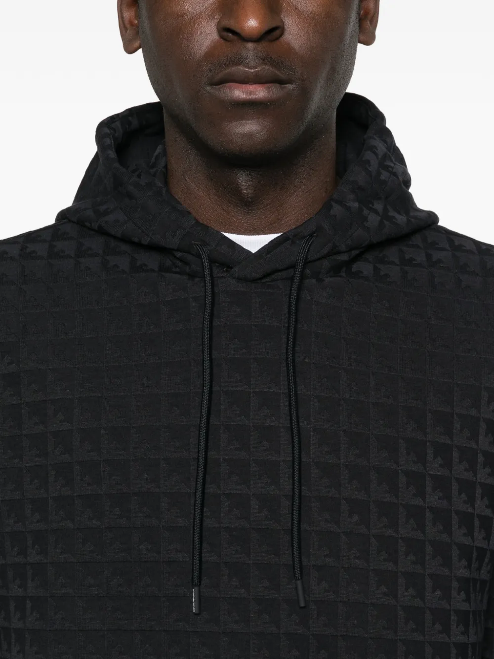 Emporio Armani Hoodie met opgestikte zak Zwart