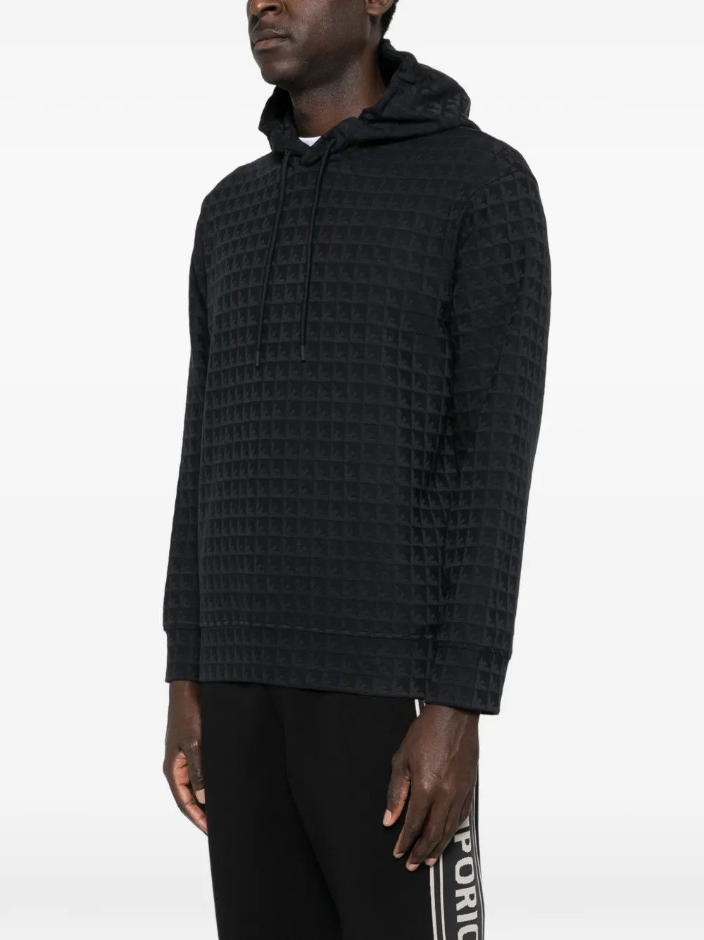 Emporio Armani Hoodie met opgestikte zak Zwart