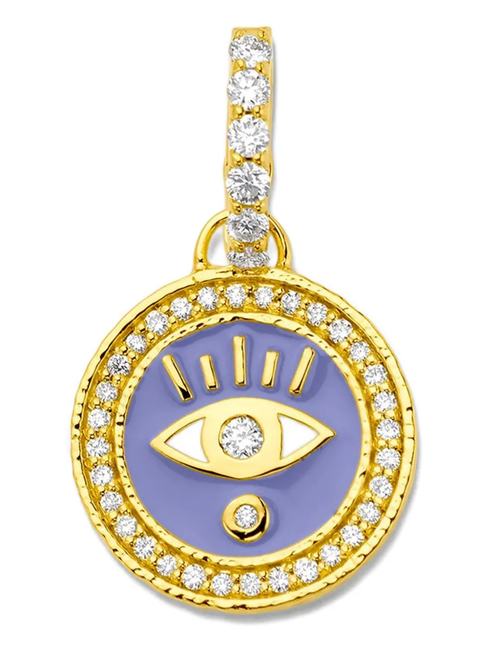  Buddha Mama Eye-embellishment Diamond Pendant - Gold 