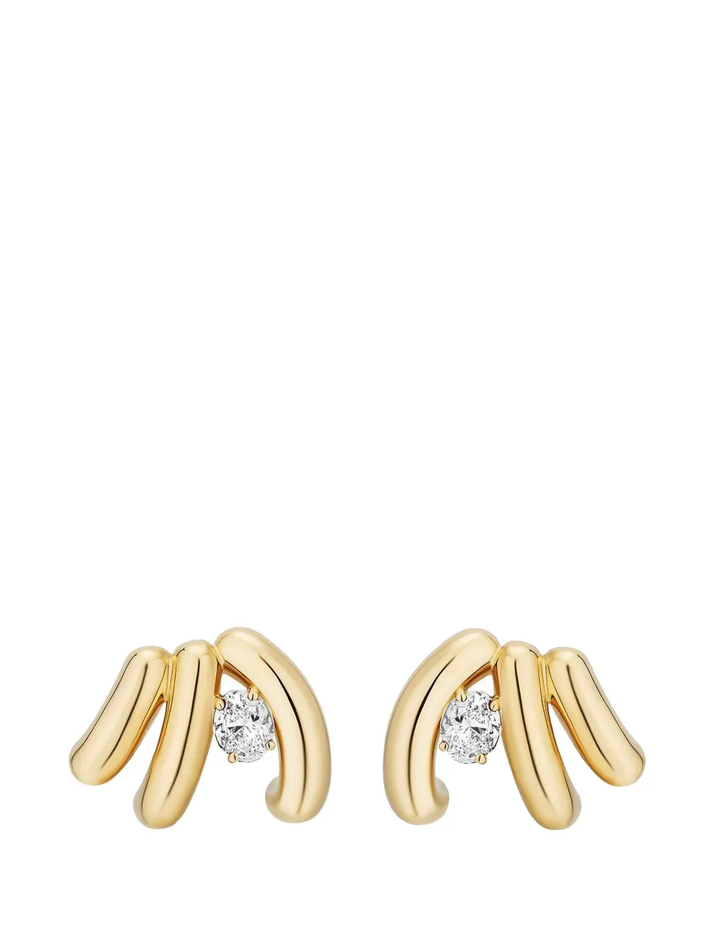 Mason and Books diamond polish-finish earrings - Gold