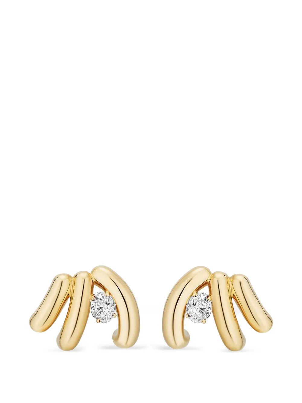 Mason and Books diamond polish-finish earrings - Oro