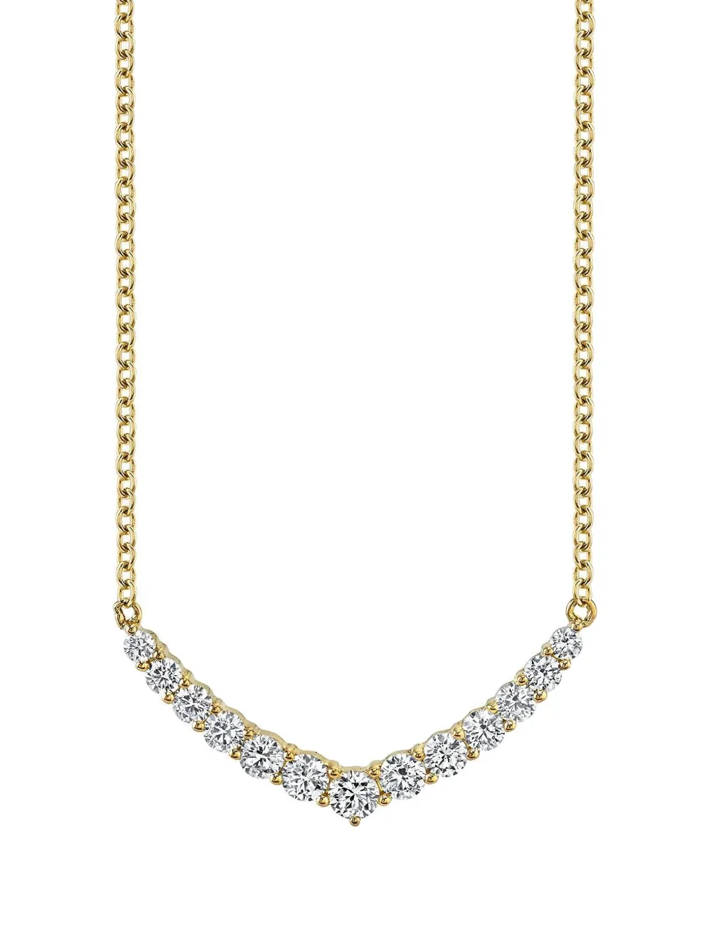 Anita Ko diamond curved necklace - Gold