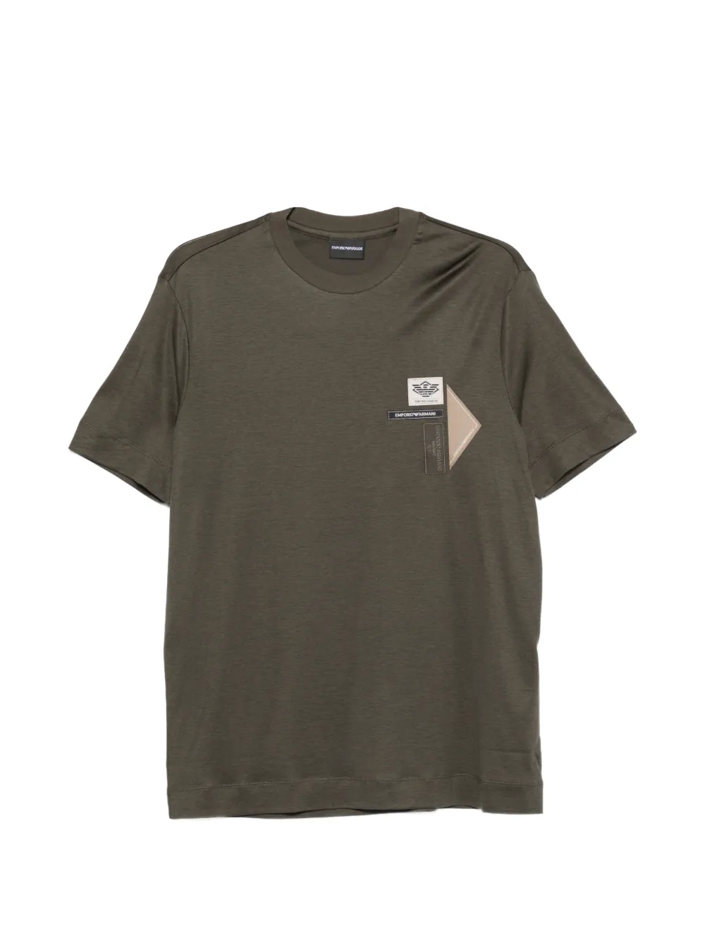 Emporio Armani patch-detail T-shirt - Verde