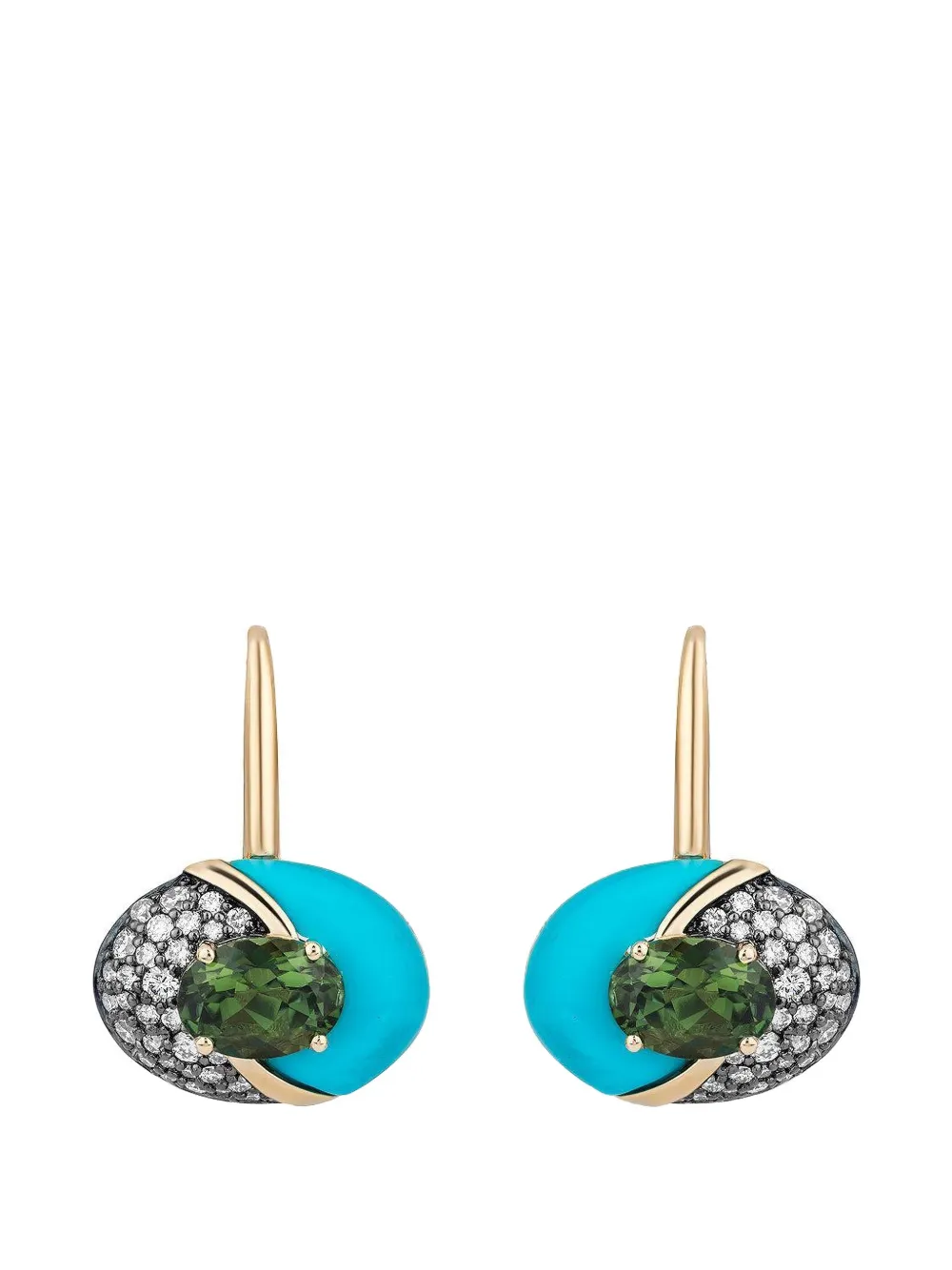 Mason and Books turquoise drop earrings - Oro