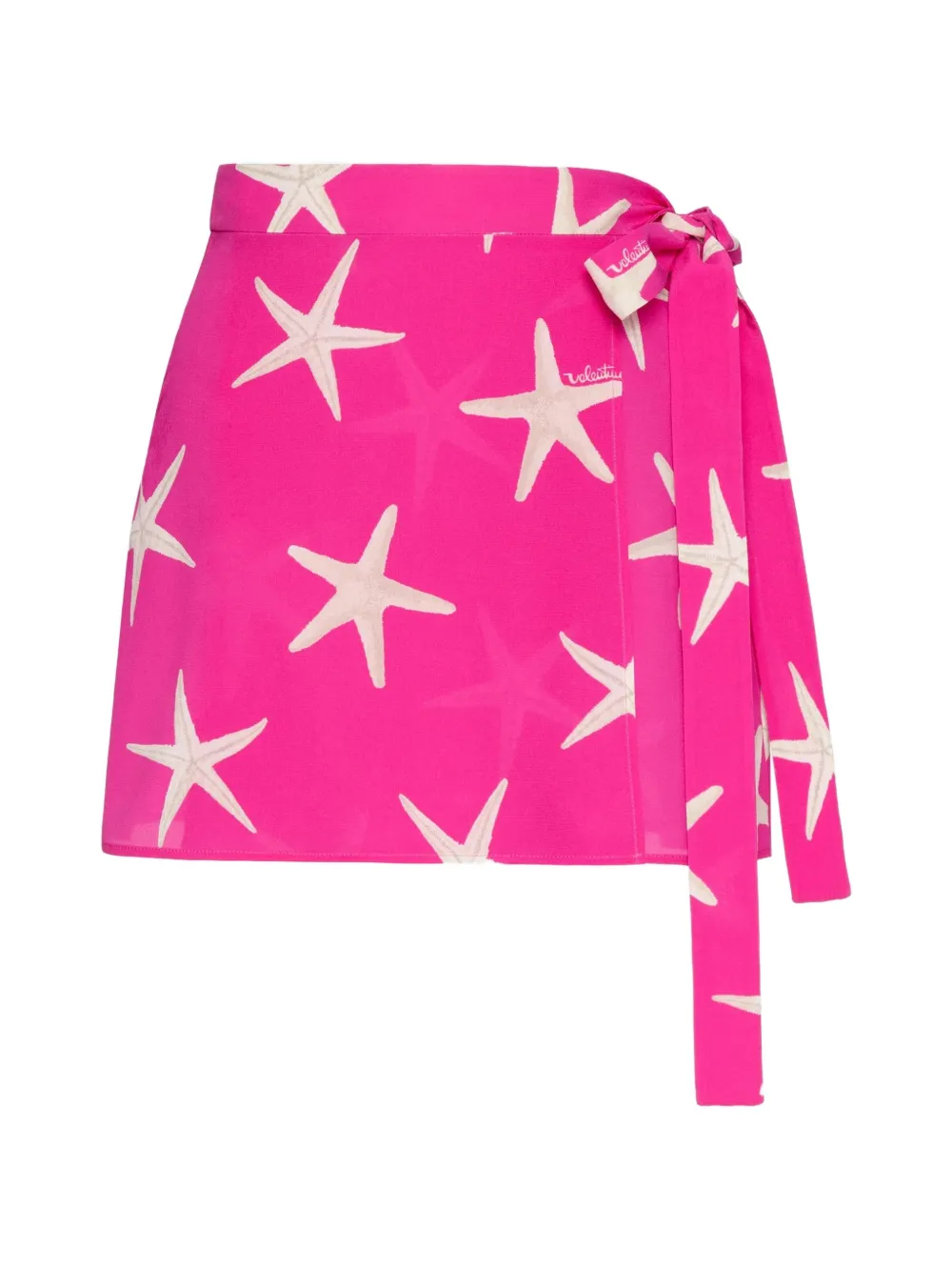 Valentino Garavani Starfish Crepe de Chine mini skirt - Pink