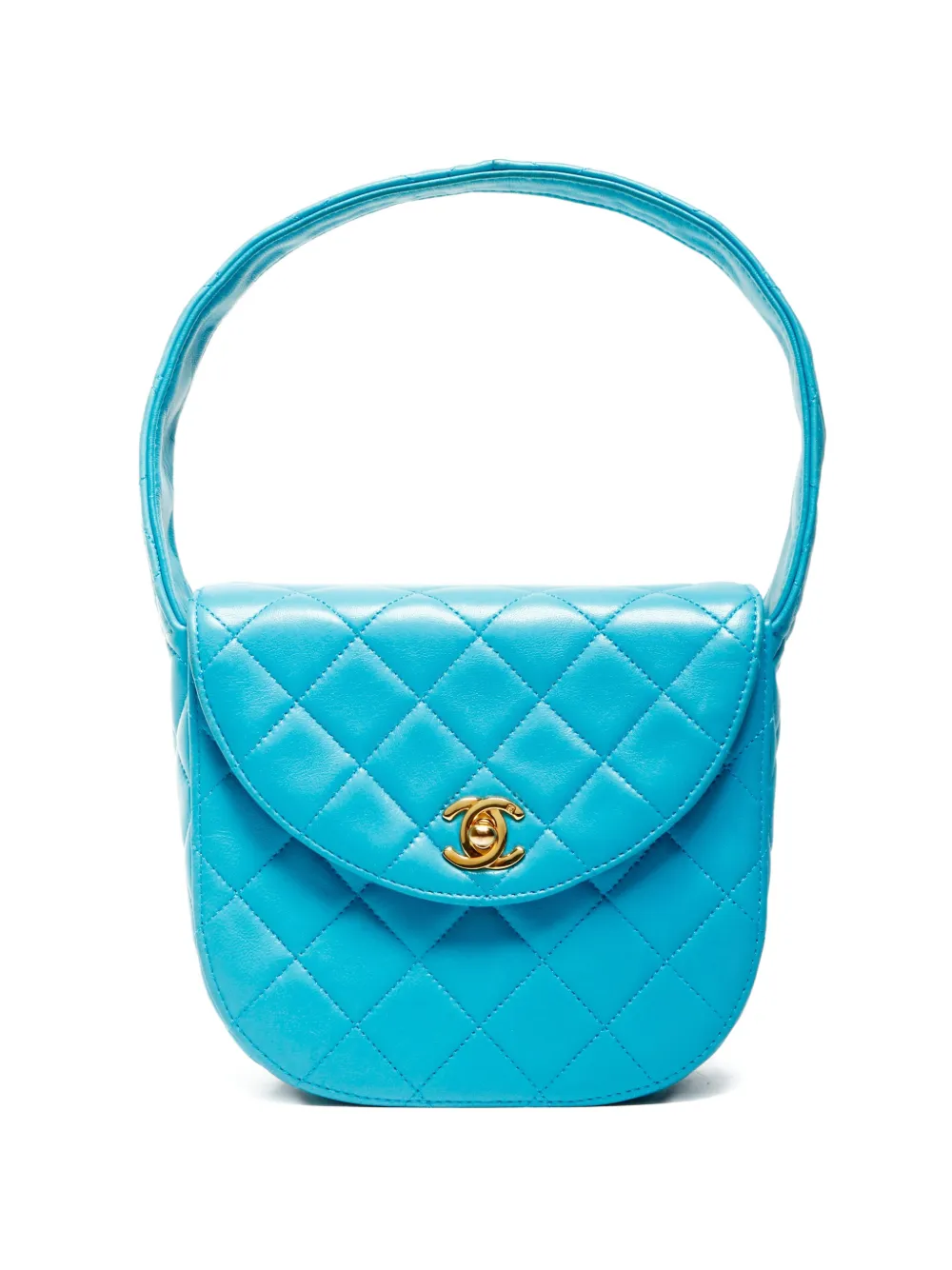 CHANEL Pre-Owned 1991-1994 matelasse turn-lock tote bag - Blu