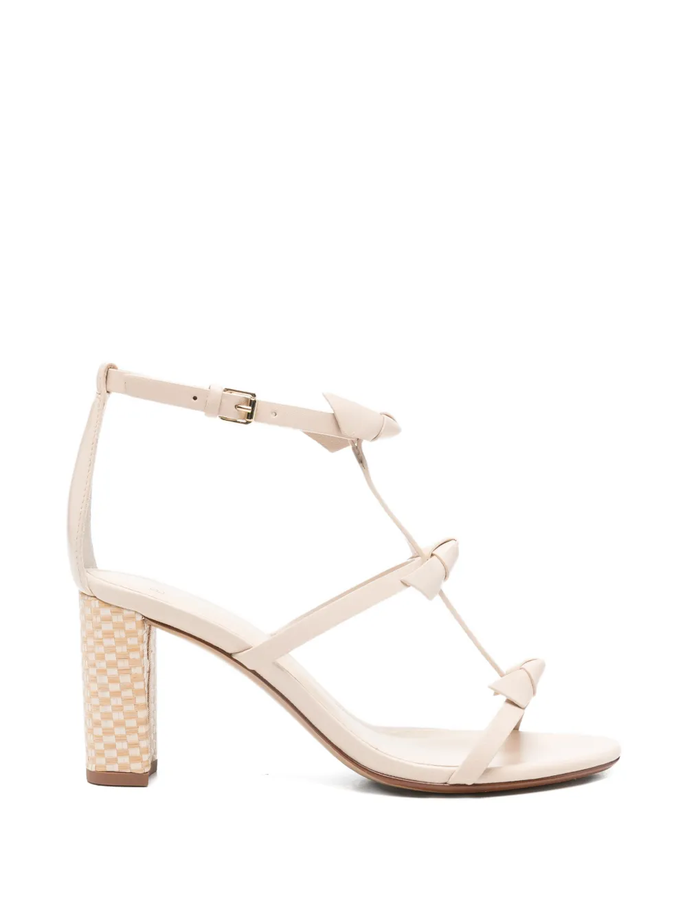Alexandre Birman Leren sandalen met geknoopt detail Beige