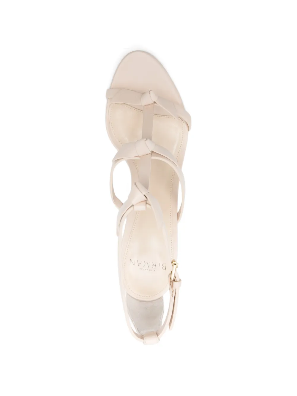 Alexandre Birman Leren sandalen met geknoopt detail Beige