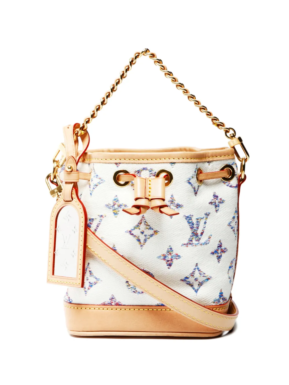 Louis Vuitton Pre-Owned 2021-2025 nano Noe shoulder bag - Bianco