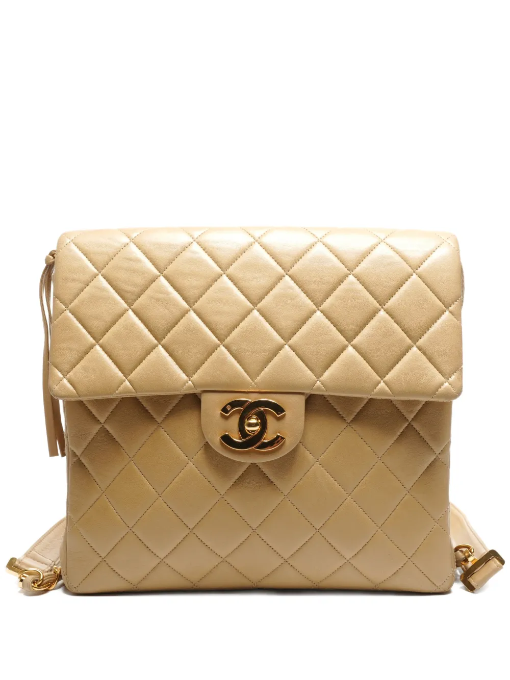 CHANEL Pre-Owned 1994-1996 flap quilted backpack - Toni neutri