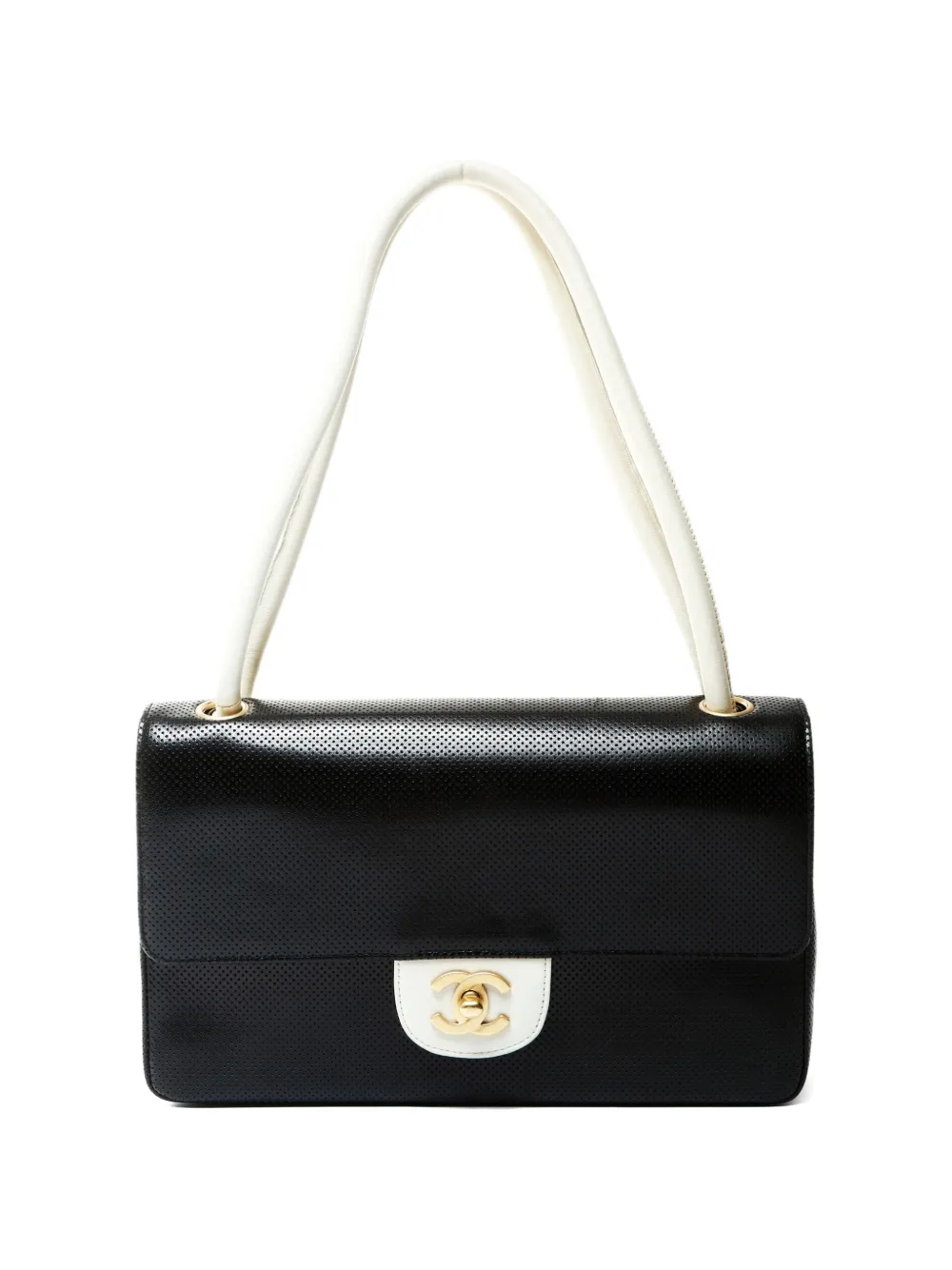 CHANEL Pre-Owned 2000-2002 flap punching shoulder bag - Nero