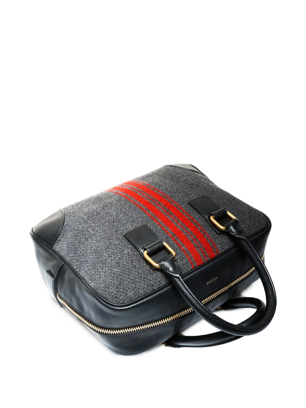 2000s Striped Wool Tote Bag