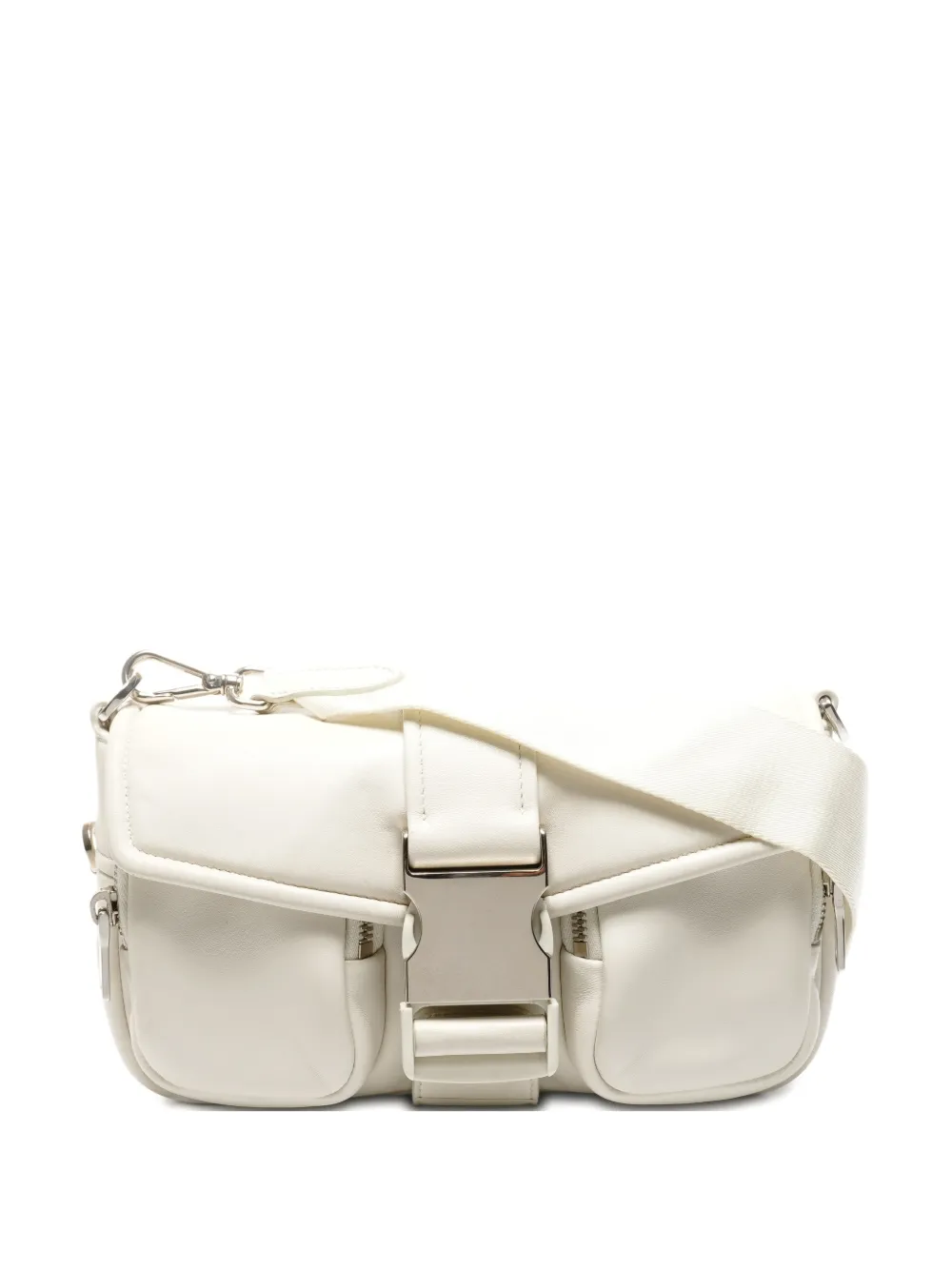 Prada Pre-Owned 2015-2025 buckle shoulder bag - Bianco
