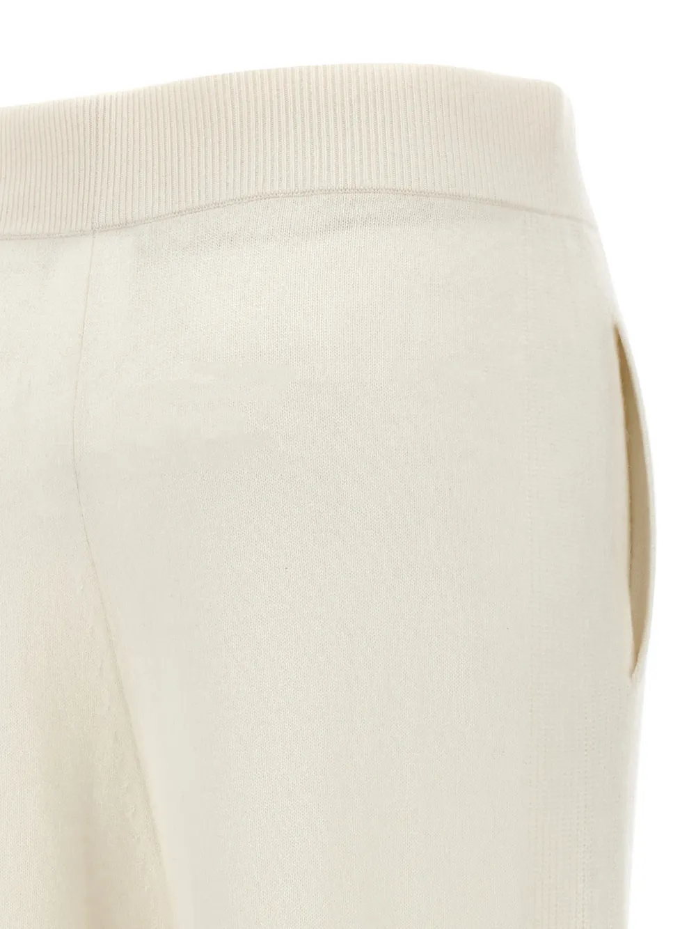 Max Mara Kasjmier geribbelde broek Beige