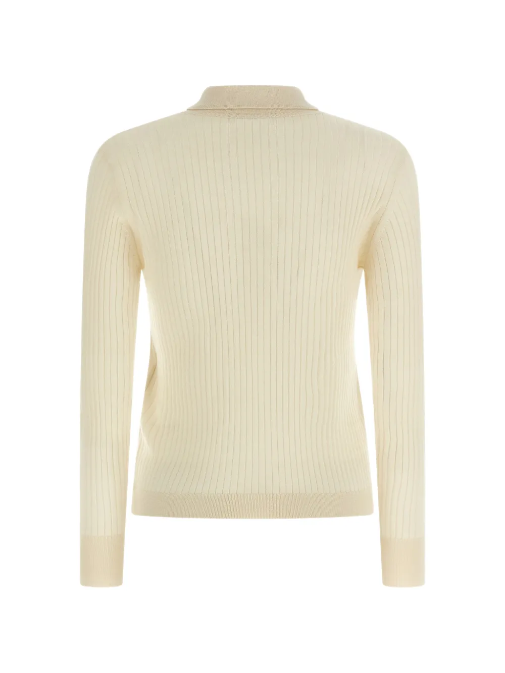 Max Mara ribbed button polo top - Beige