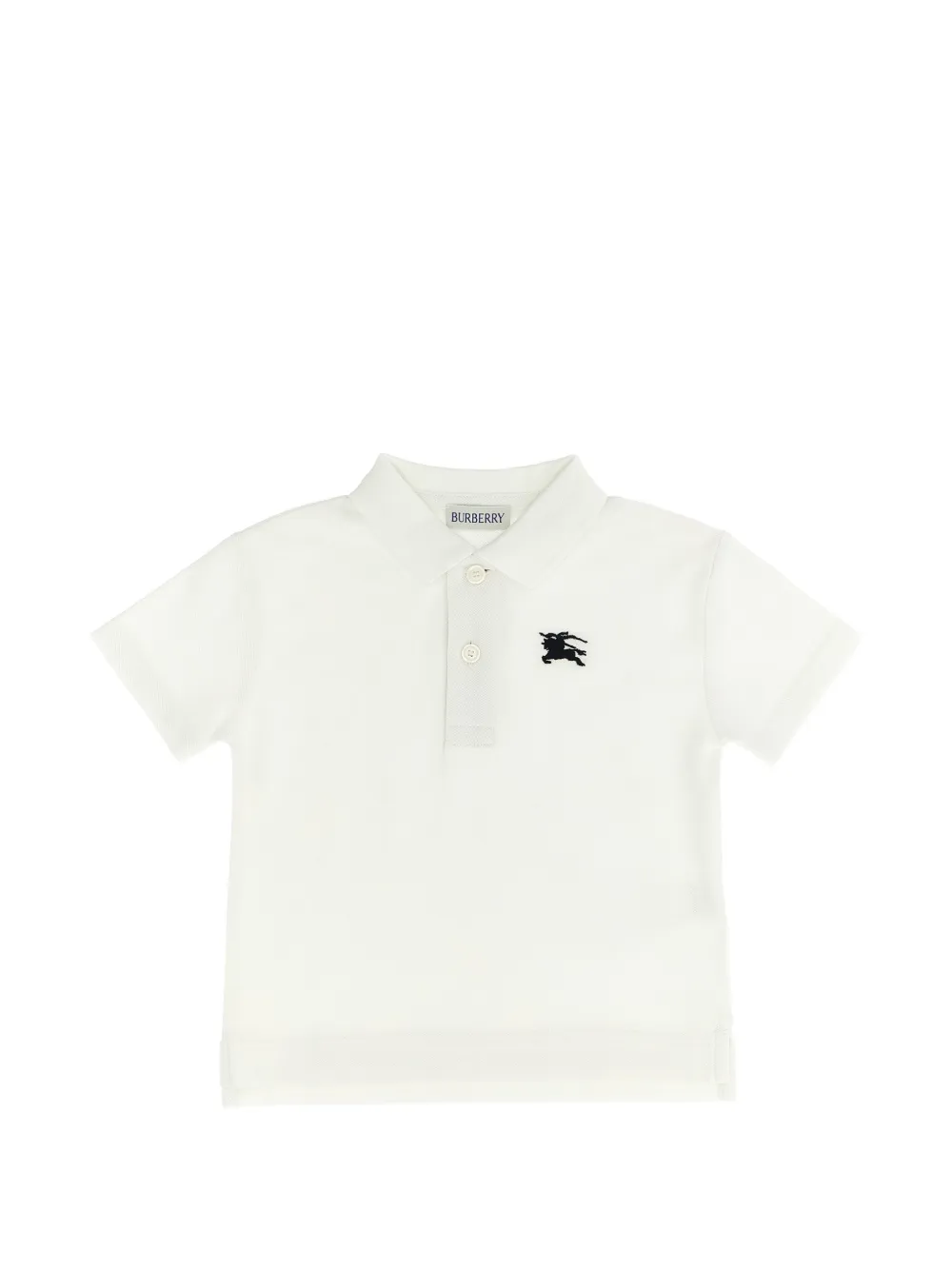 Burberry Kids equestrian knight embroidery johane polo shirt - Weiß