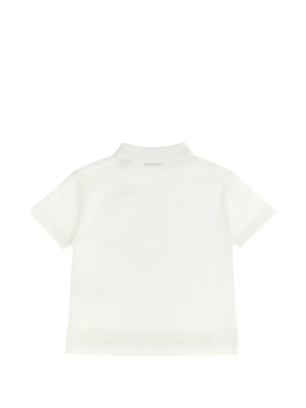 Burberry Kids equestrian knight embroidery johane polo shirt - Wit