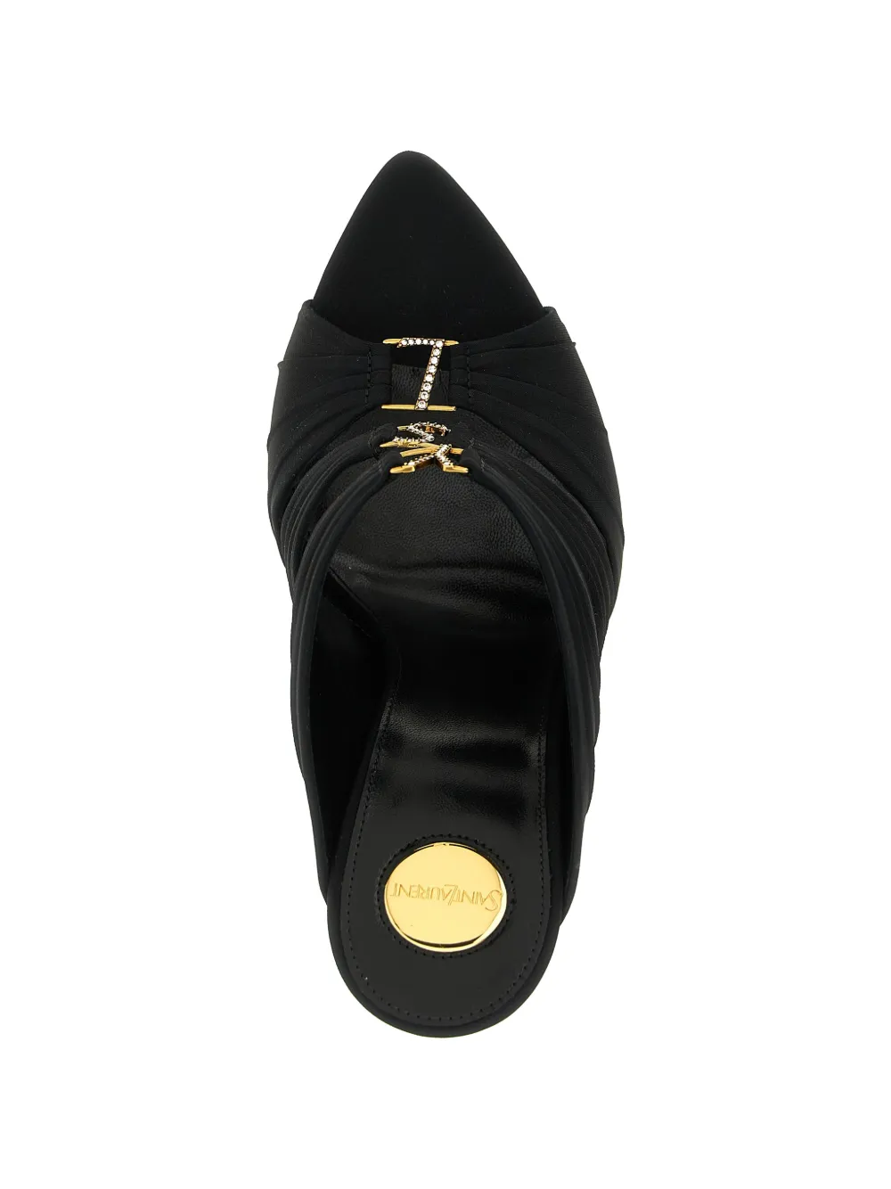 Saint Laurent curled logo mules Zwart