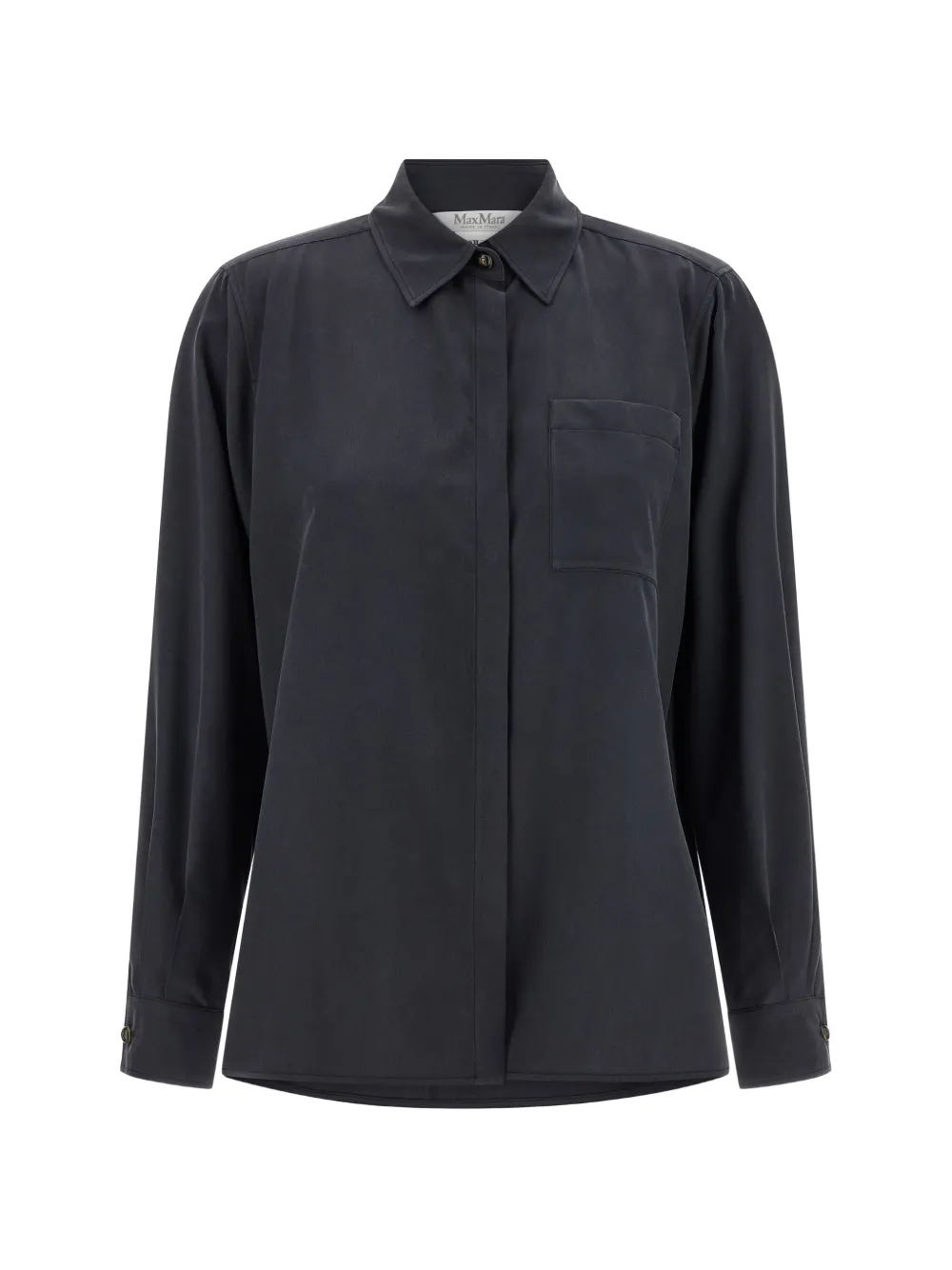 Max Mara breast-pocket long-sleeve shirt - Grigio