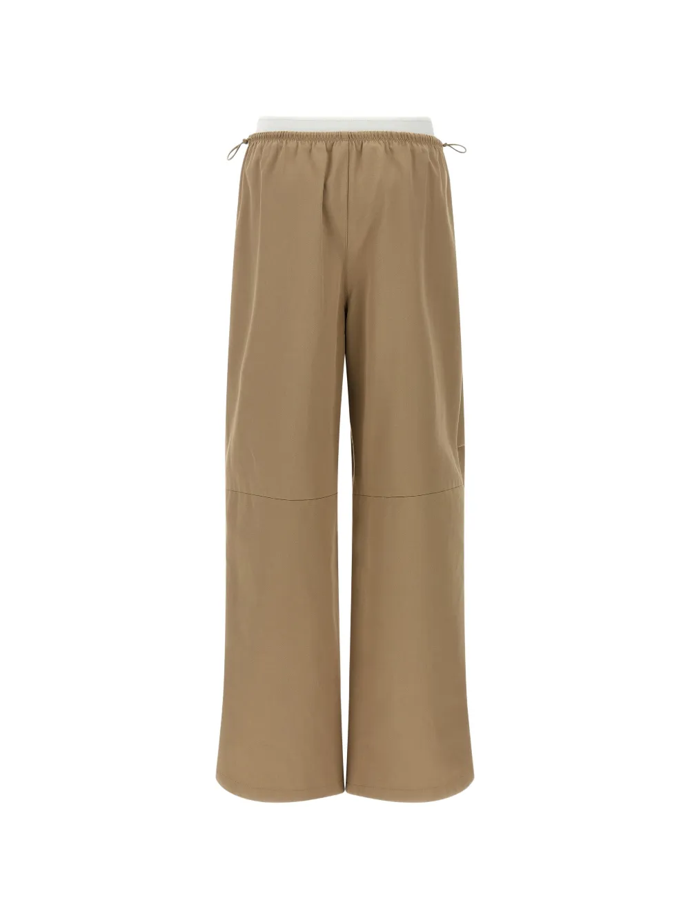 Alexander Wang double-layer logo-waistband trousers - Bruin