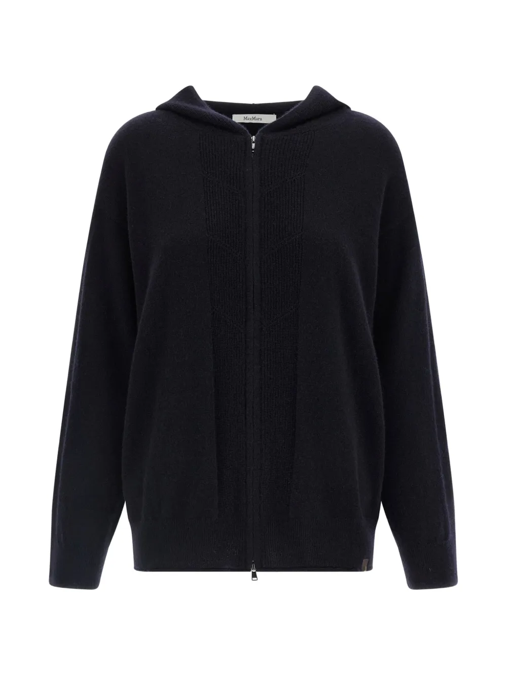 Max Mara zip cashmere hoodie - Blau
