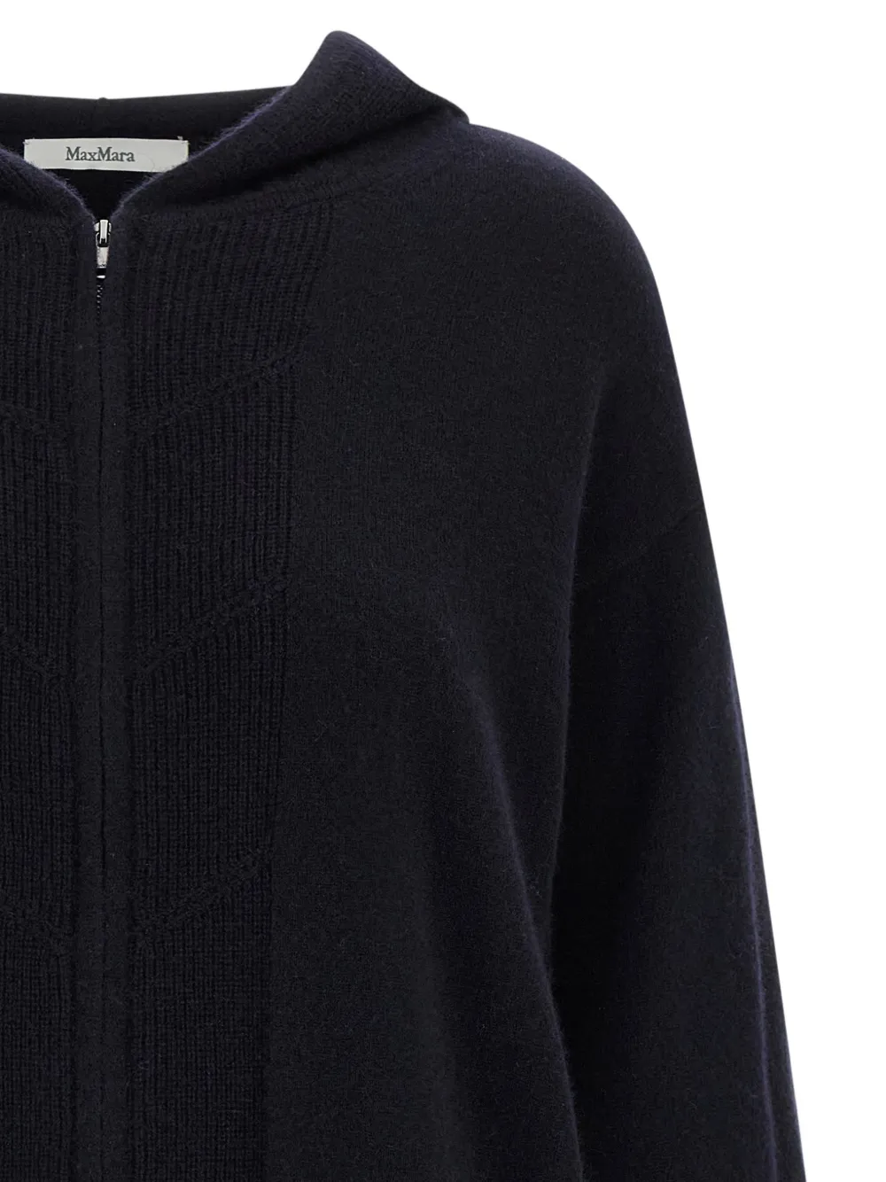 Max Mara Kasjmier hoodie met rits Blauw
